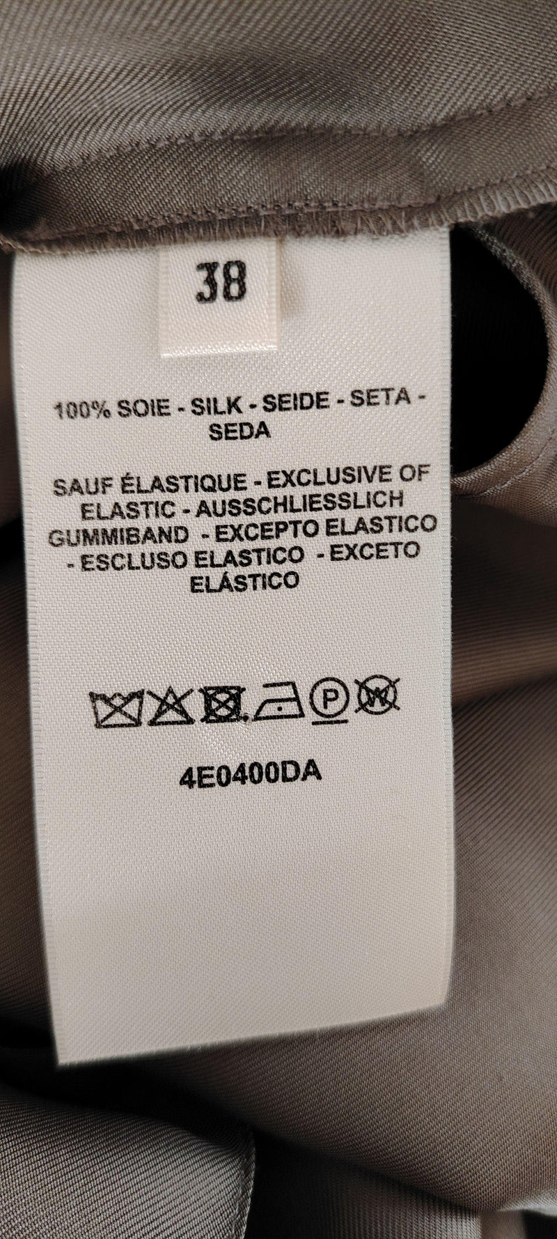 Hermes Grey Silk Pyjama Pants