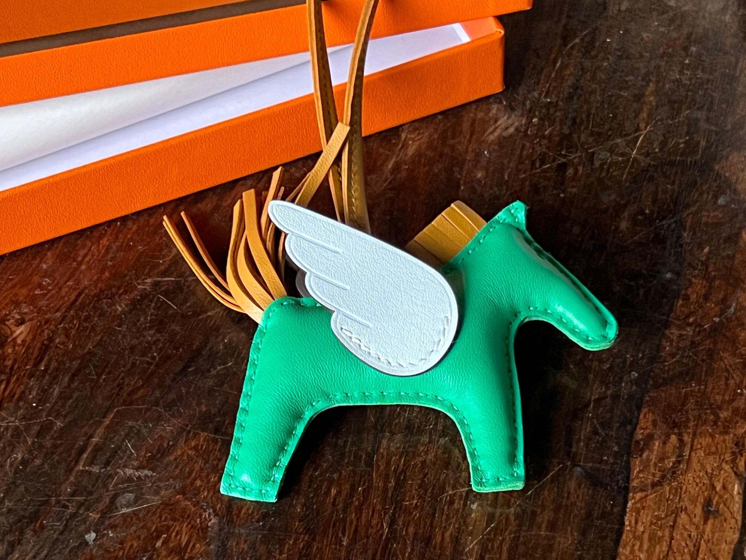Hermes Rodeo Menthe Pegase PM Charm