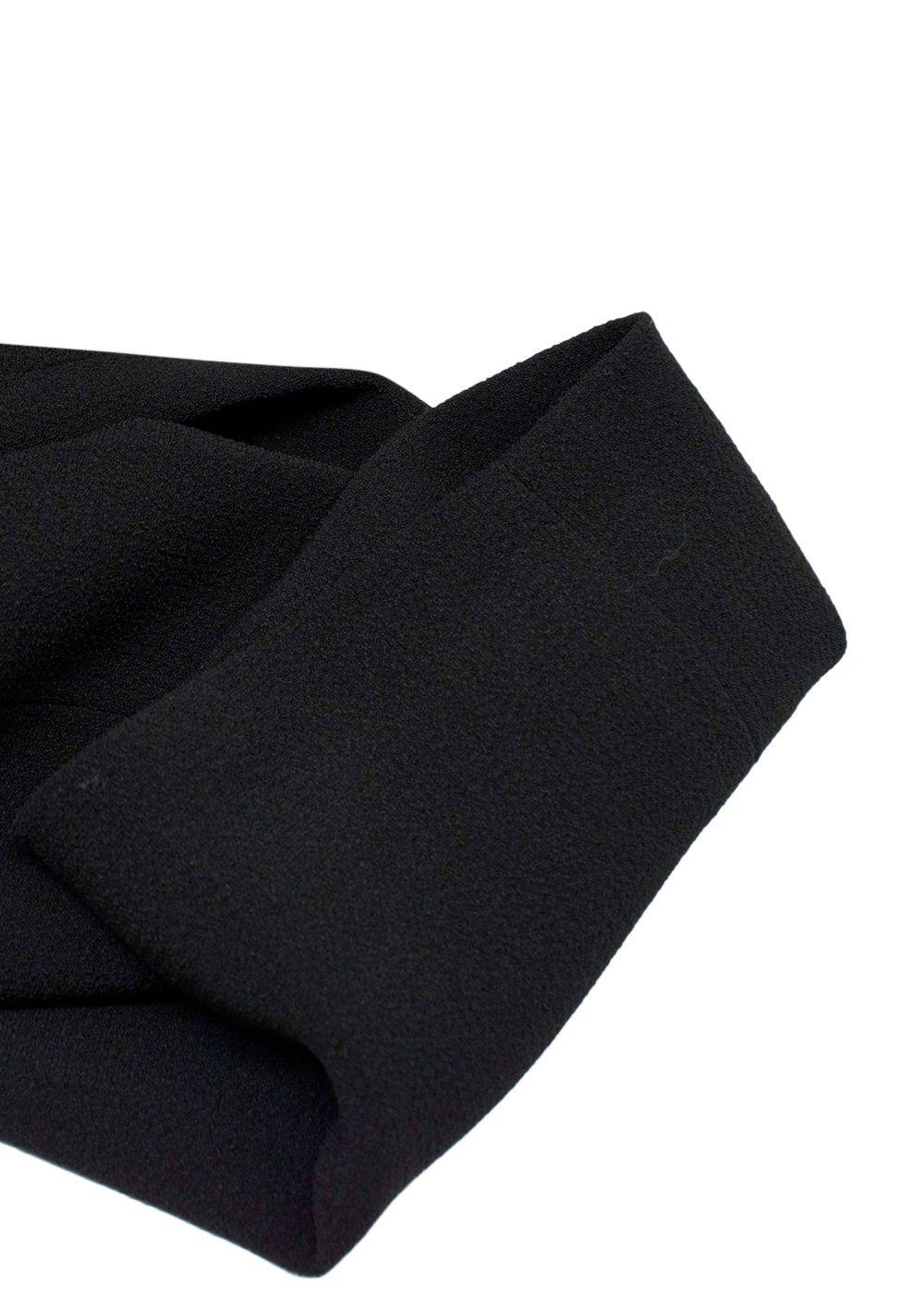 Chloe Black Crepe Trousers with Hook and Eye Closure
