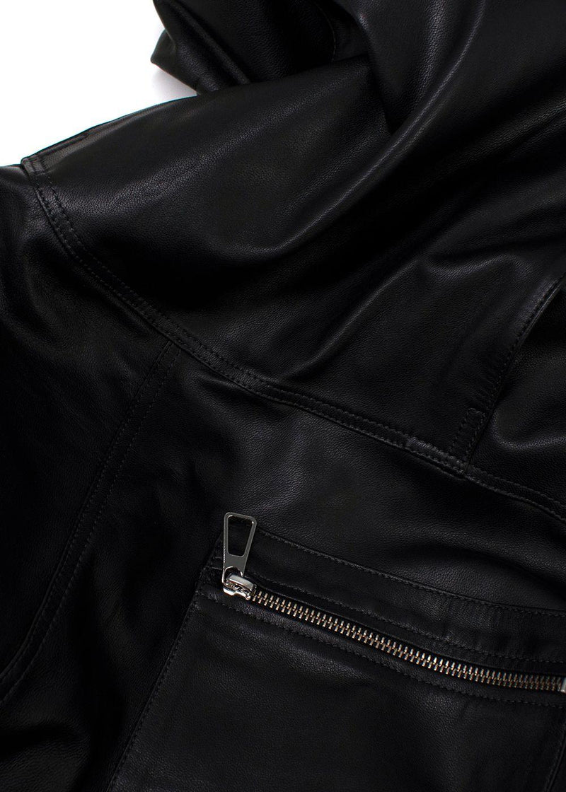 Dodo Bar Or Black Leather Barbara Belted Jumpsuit