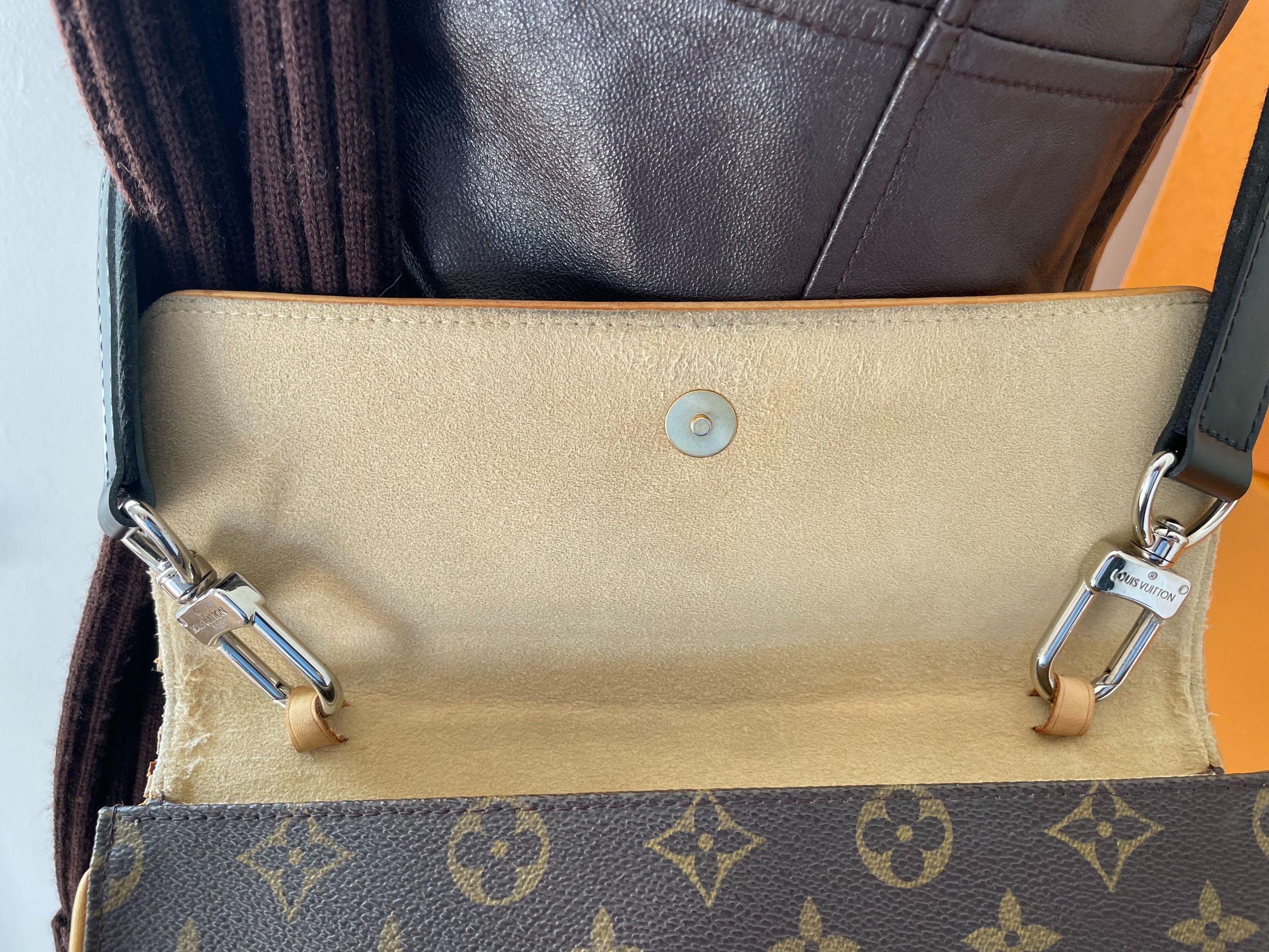 Monogram Canvas Pochette Twin GM Clutch w/ Strap