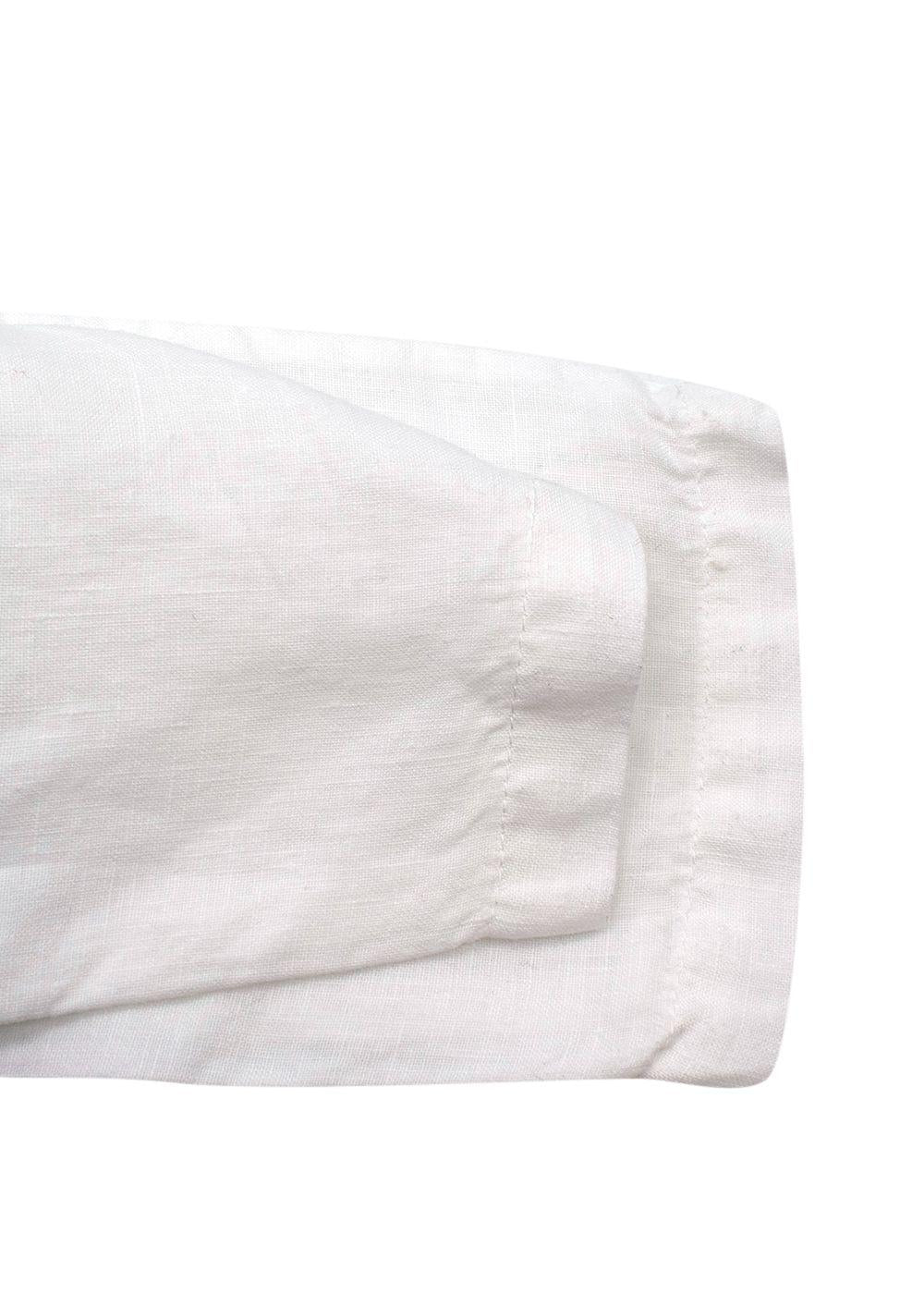 Kids white cotton draw string trousers