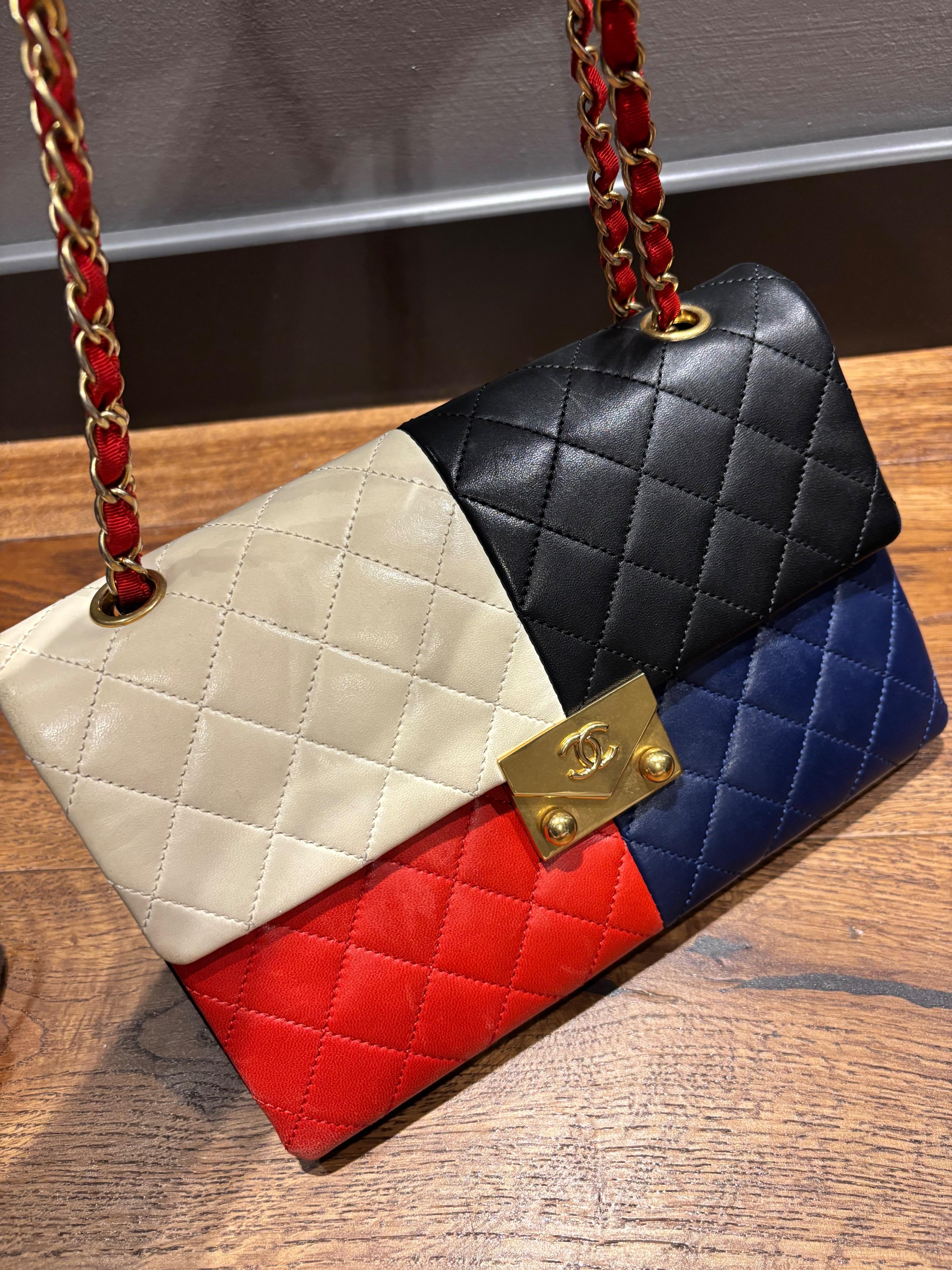 Chanel Quilted Colourblock Shoulder Bag