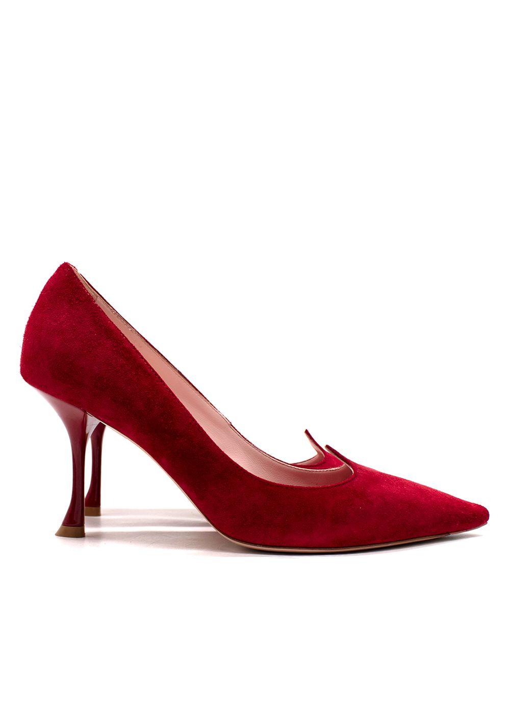 Roger Vivier Red Suede 'I Love Pumps'