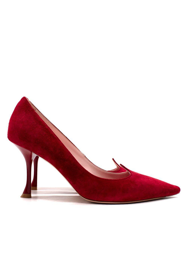 Roger Vivier Red Suede 'I Love Pumps'