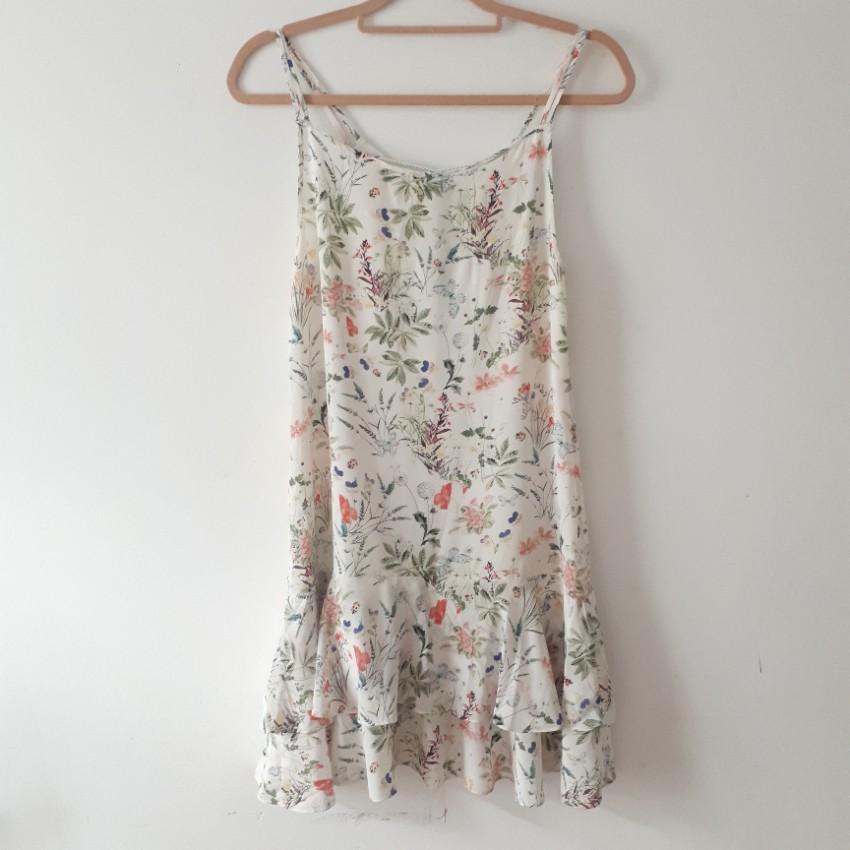 The Kooples Floral Lace Up Silk dress