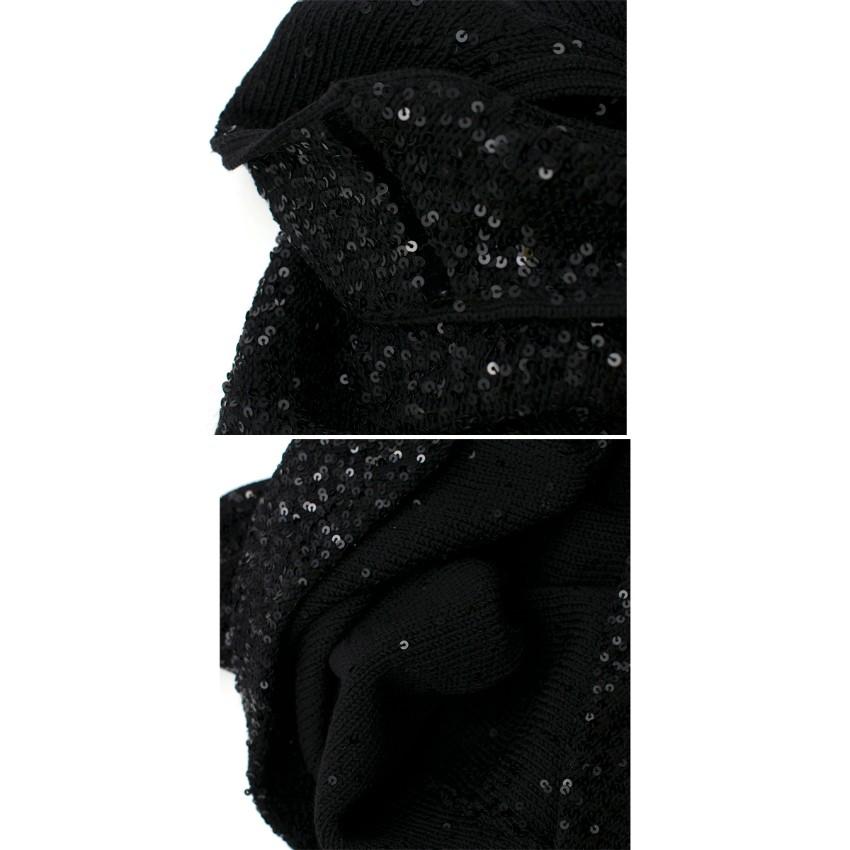 Bespoke Black Sequin Sleeveless Top