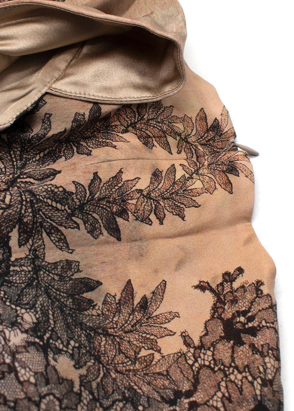 Alexander McQueen MCQ black lace-effect botanical print dress