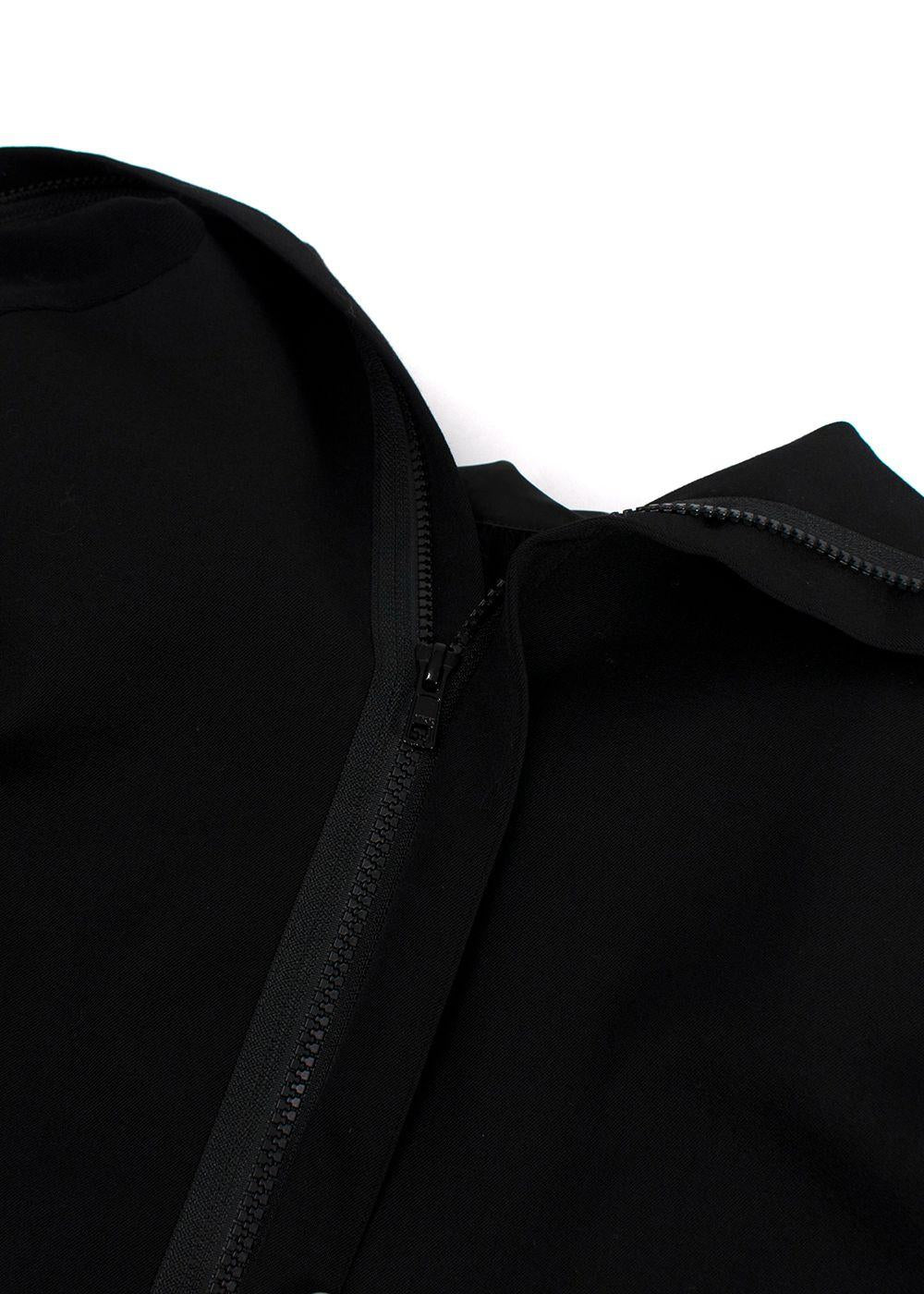 Yohji Yamamoto Black Hooded Jacket with Cape Detail