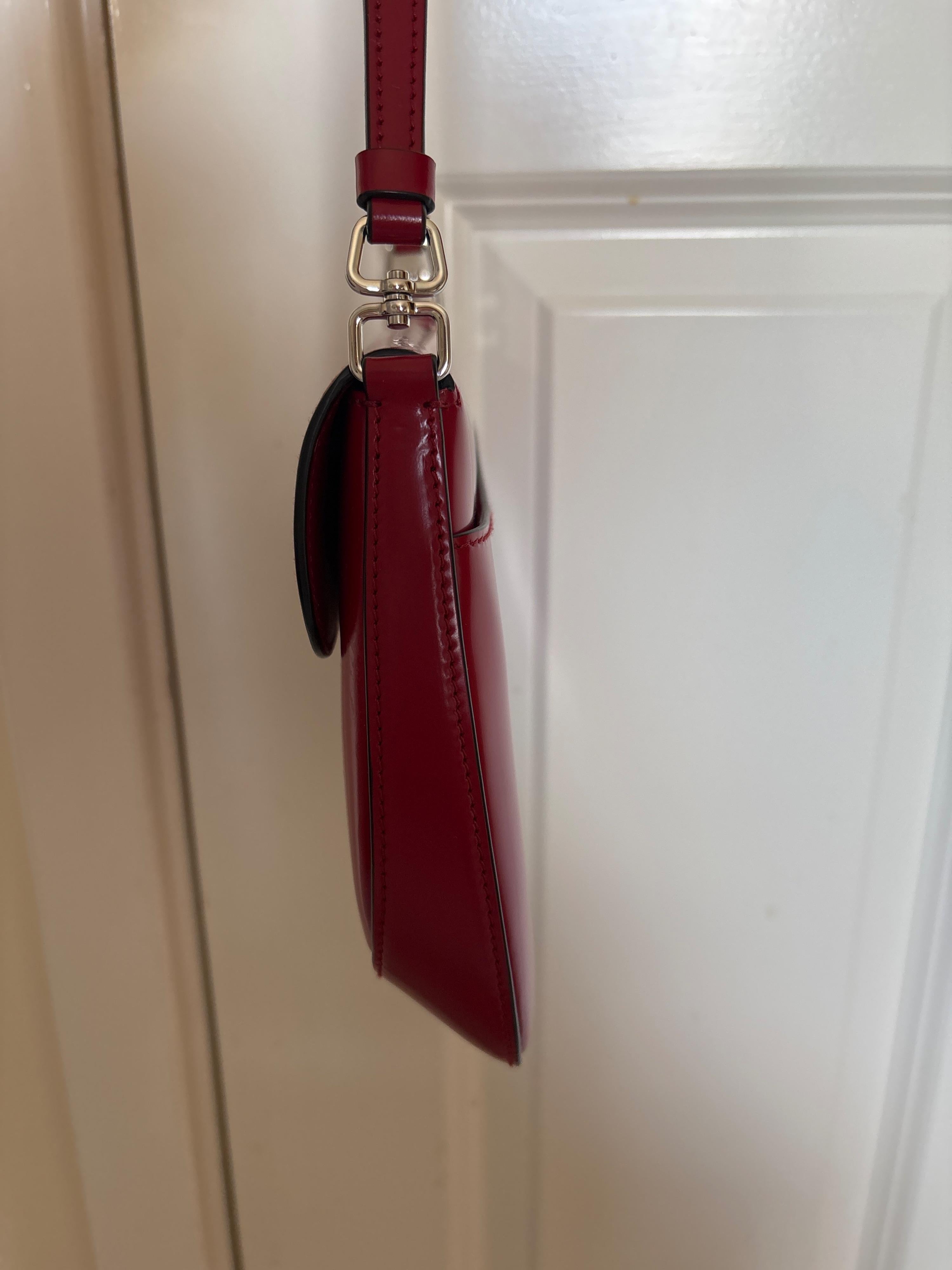 Prada Red Leather Cleo Shoulder Bag