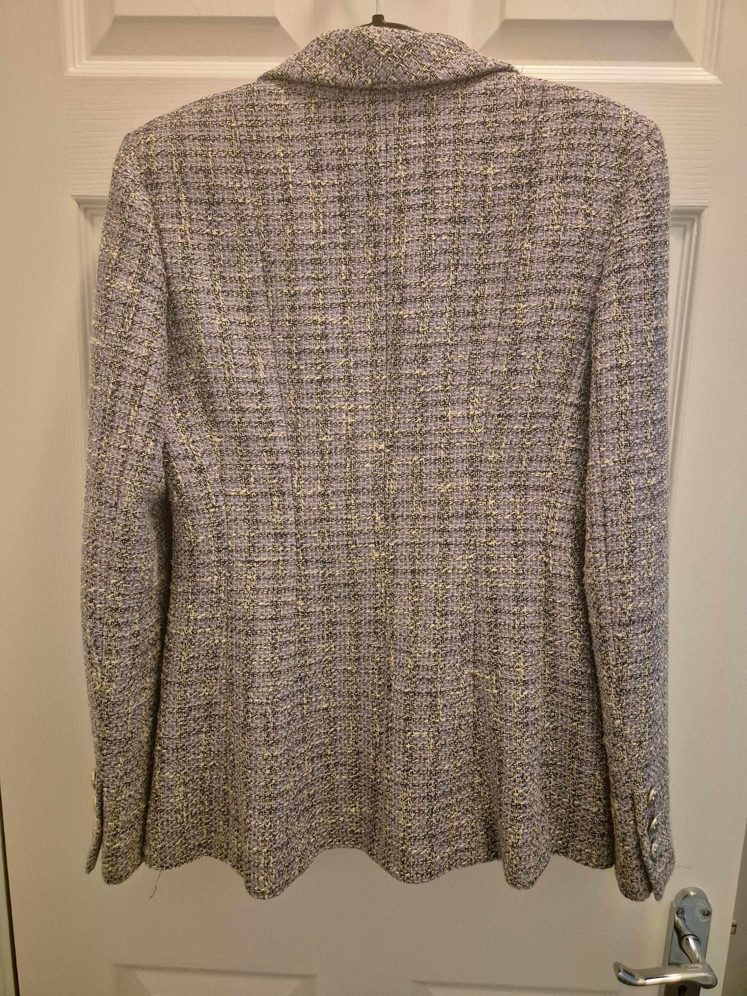Chanel Lilac Single Breasted Tweed Blazer