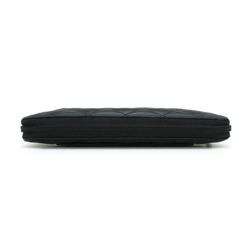 Chanel Black Cambon Zip-around Wallet