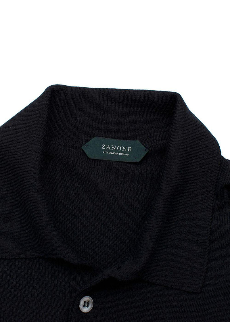 navy wool long sleeved cardigan