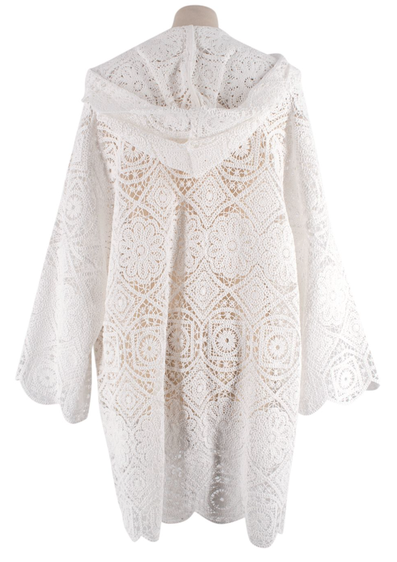 Borgo De Nor White Crochet Divona Brea Dress