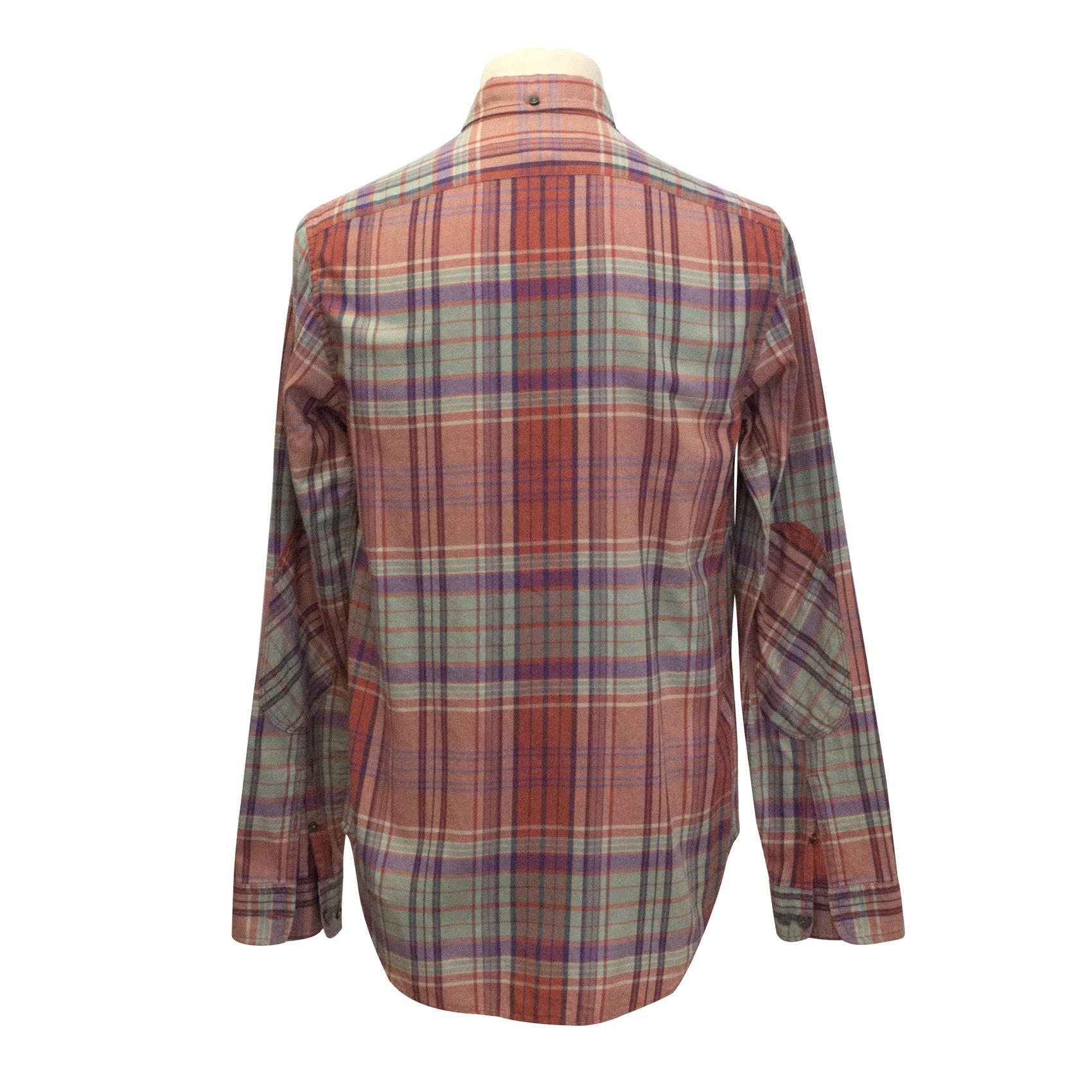 Marc Jacobs salmon plaid shirt