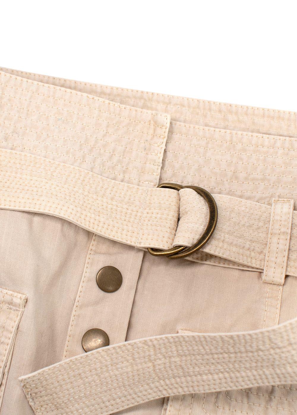 Ulla Johnson Beige Oliver High Rise Belted Trousers