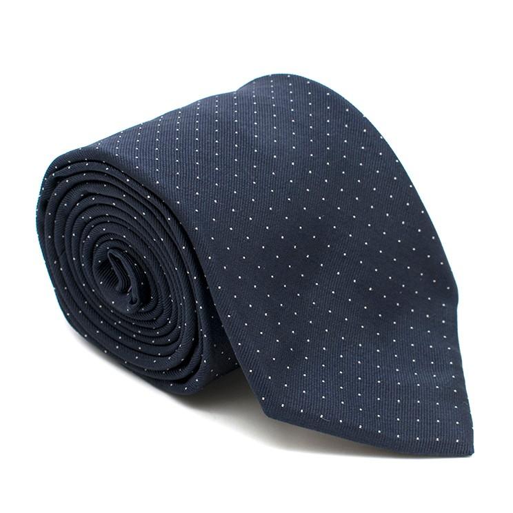 Breuer Silk Navy Polka Dot Tie