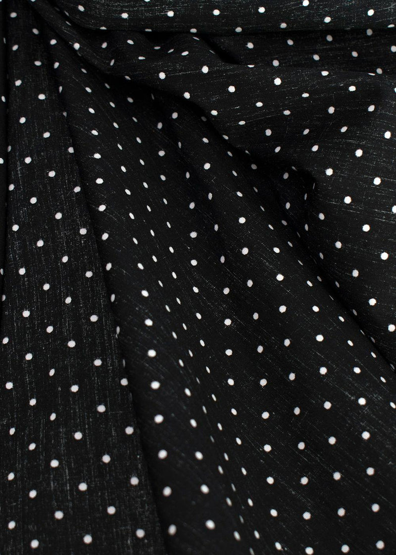 Michael Kors Black Polka Dot Wrap Front Dance Dress
