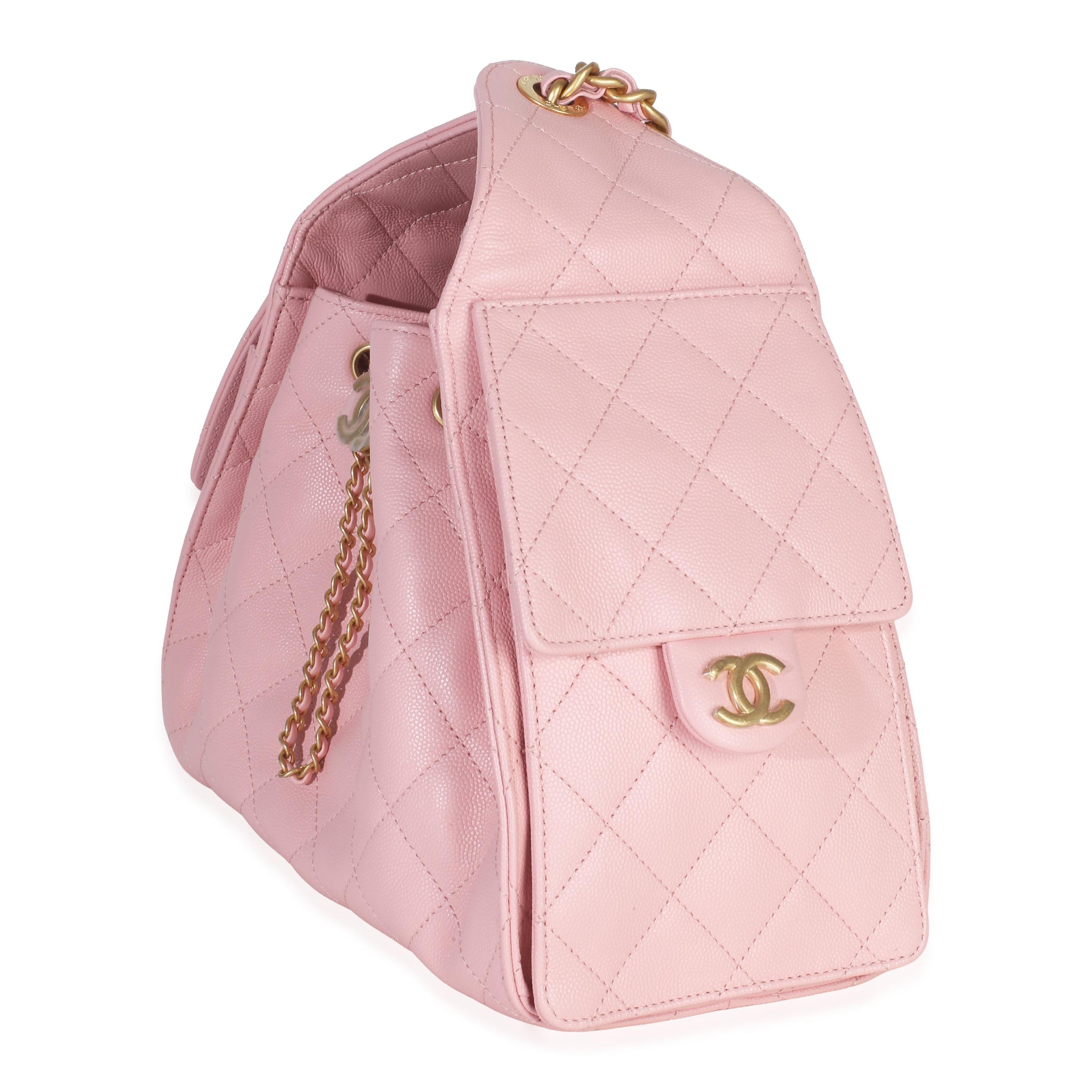 Chanel Baby Pink Quilted Caviar Small Chanel 25 Hobo