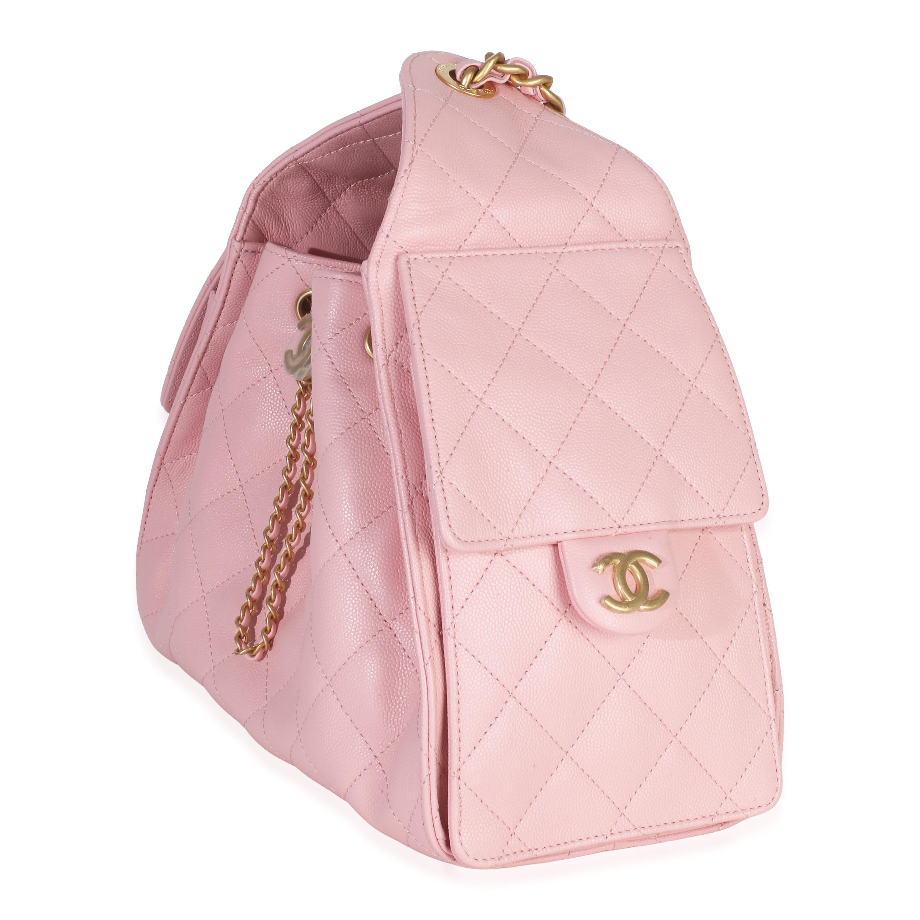 Chanel Baby Pink Quilted Caviar Small Chanel 25 Hobo