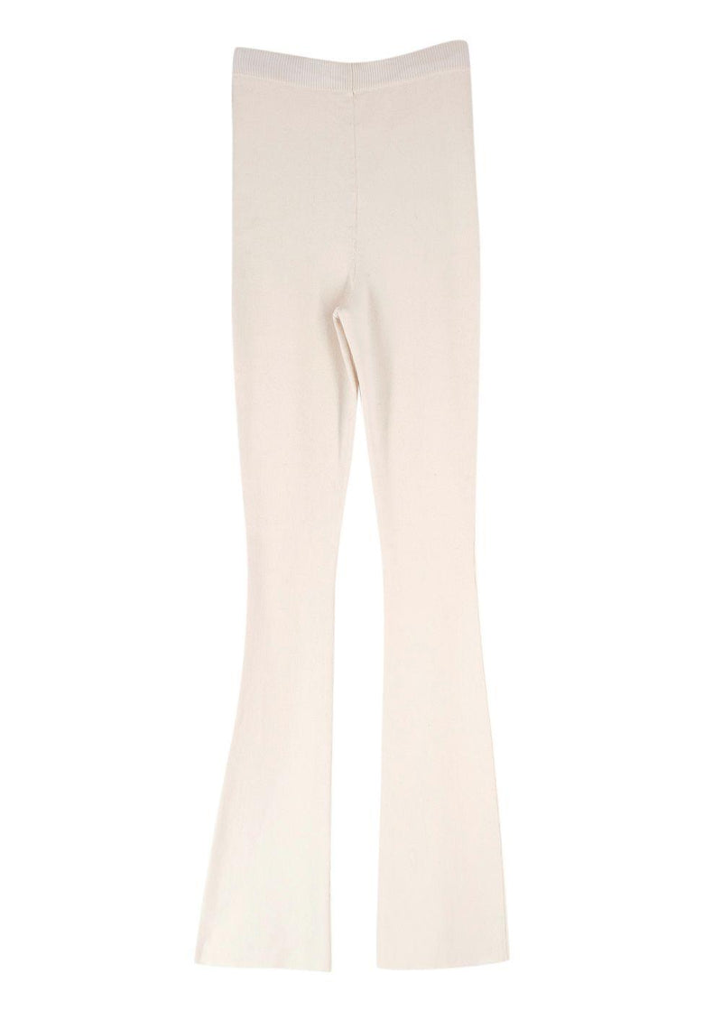 Magda Butrym Cream Knitted Cardigan And Flares Set