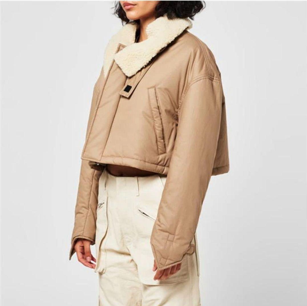 Amiri Camel Cropped Puffer Jacket