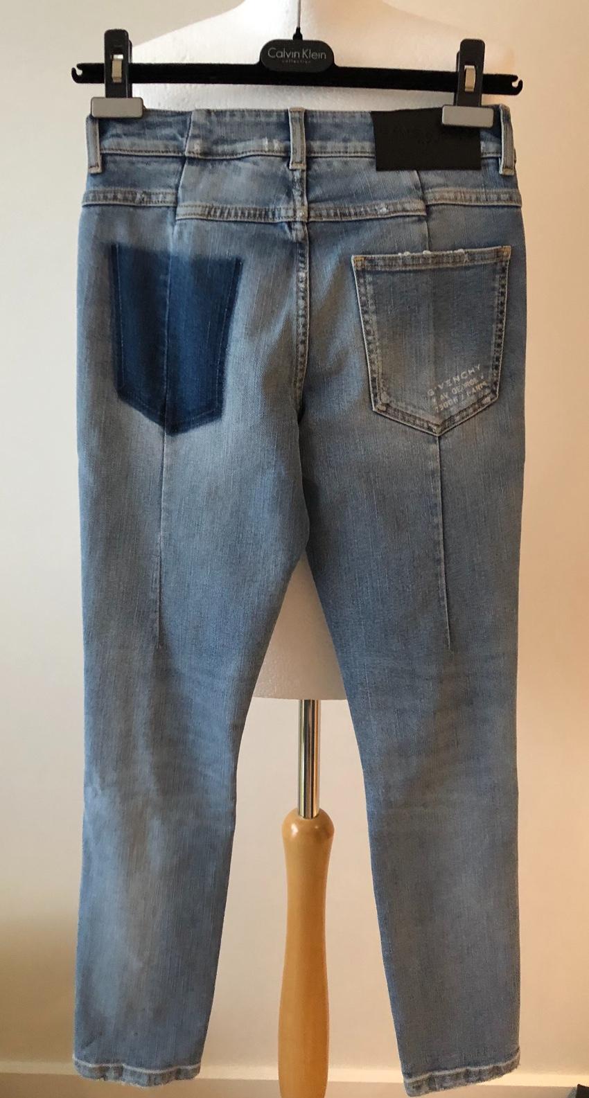 Givenchy ripped mid-rise skinny jeans blue