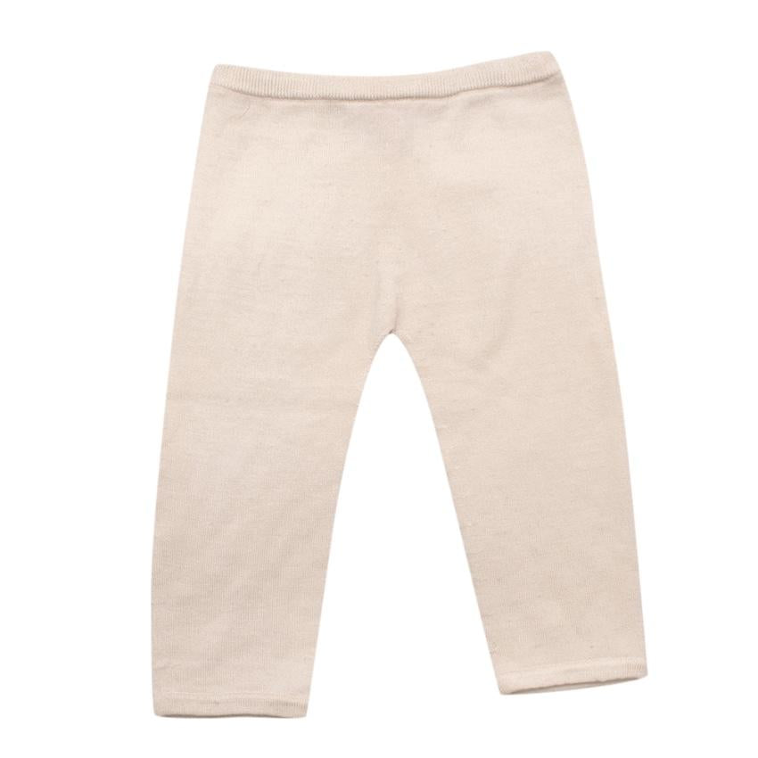 Ovale Ivory Wool Knit Trousers