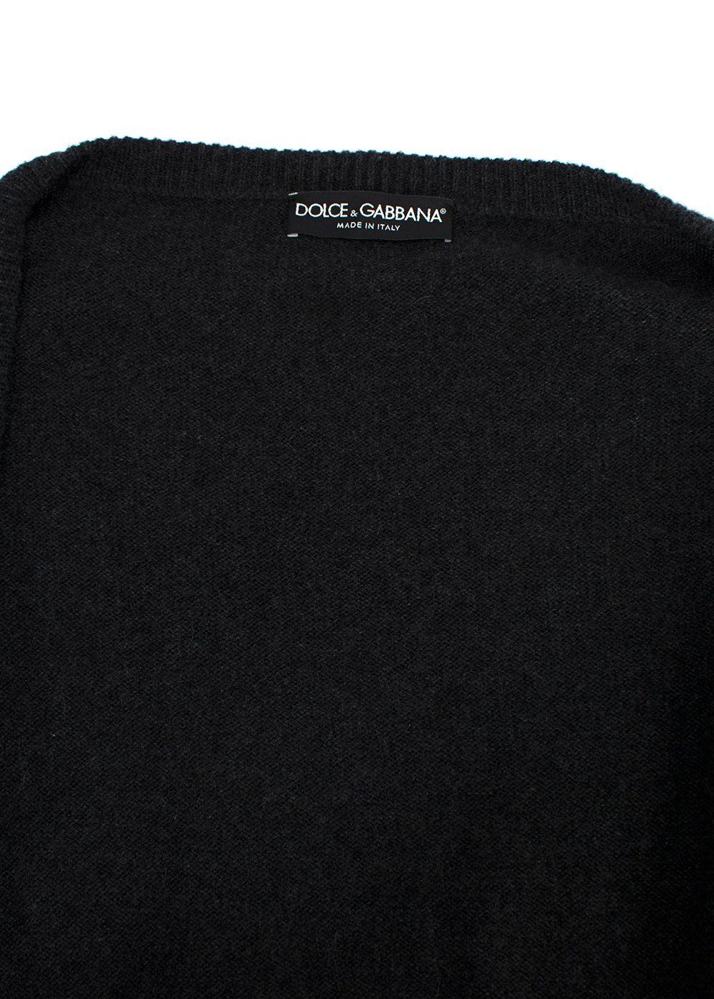 Dolce & Gabbana Grey Cashmere Wrap Jumper