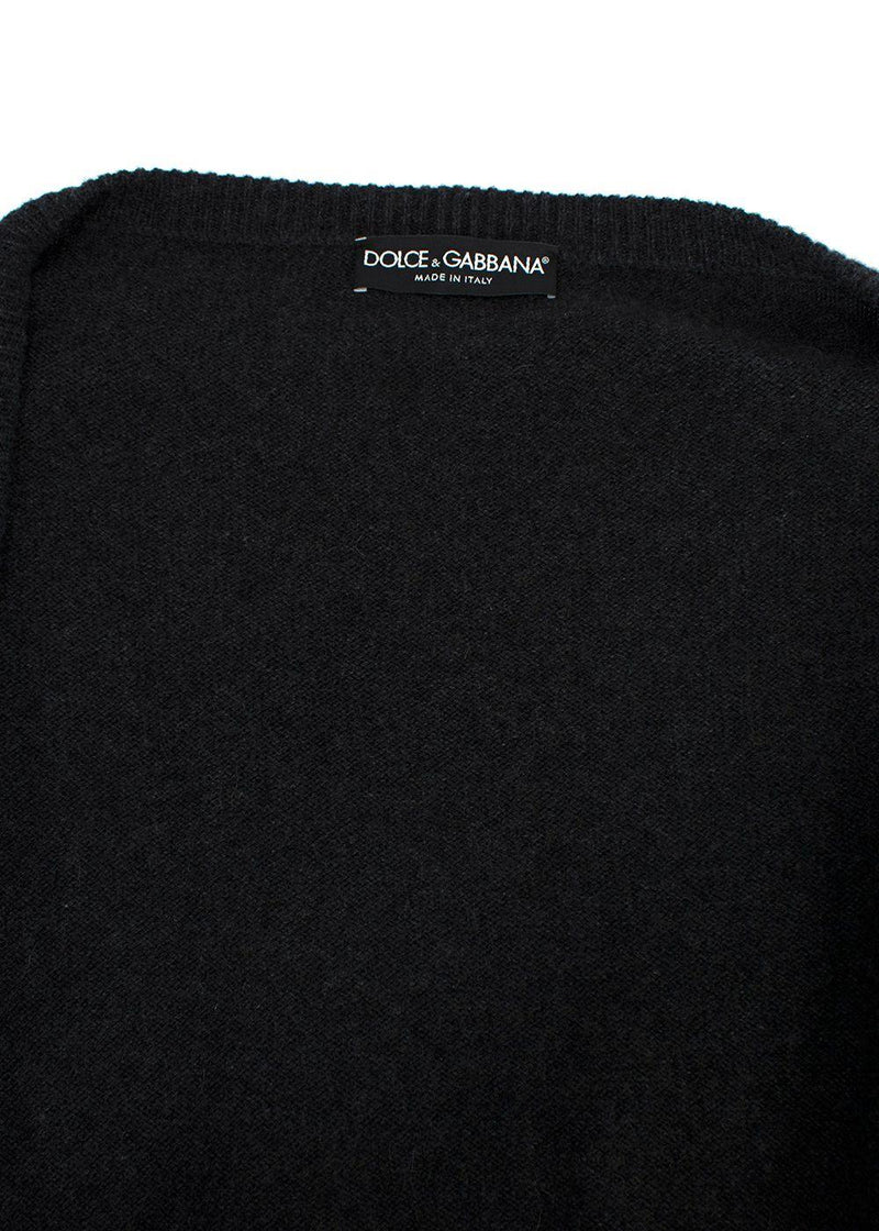 Dolce & Gabbana Grey Cashmere Wrap Jumper