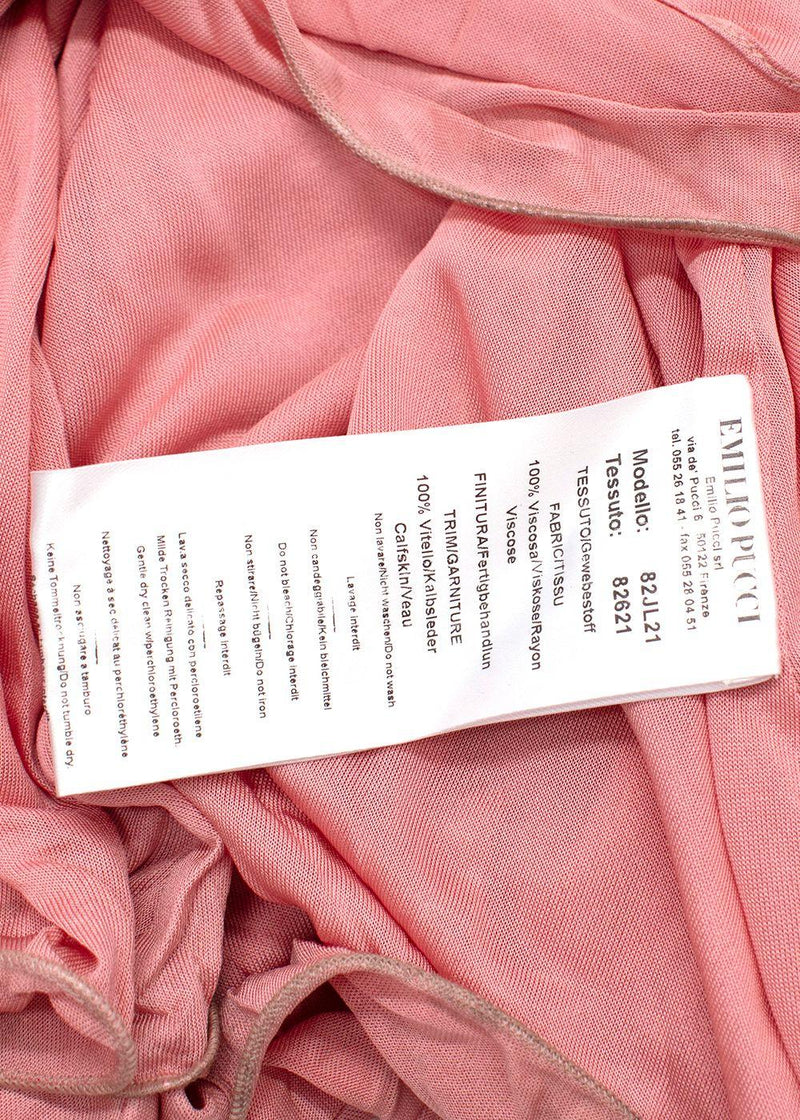 Emilio Pucci Embellished  Belted Pink Maxi Dress