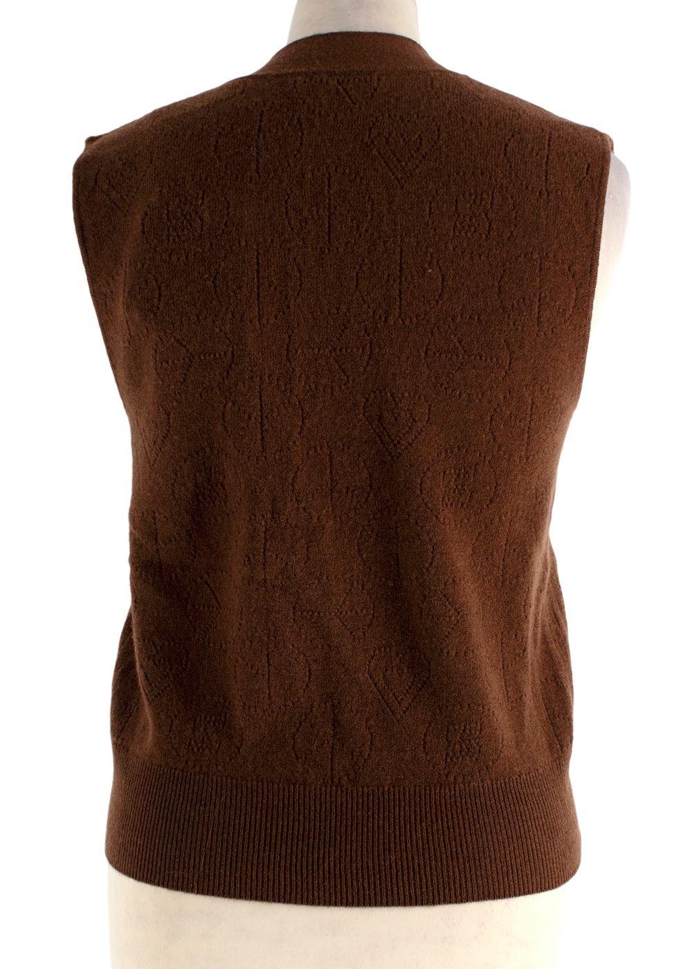 Sandro Chocolate Brown Wool Blend Waistcoat