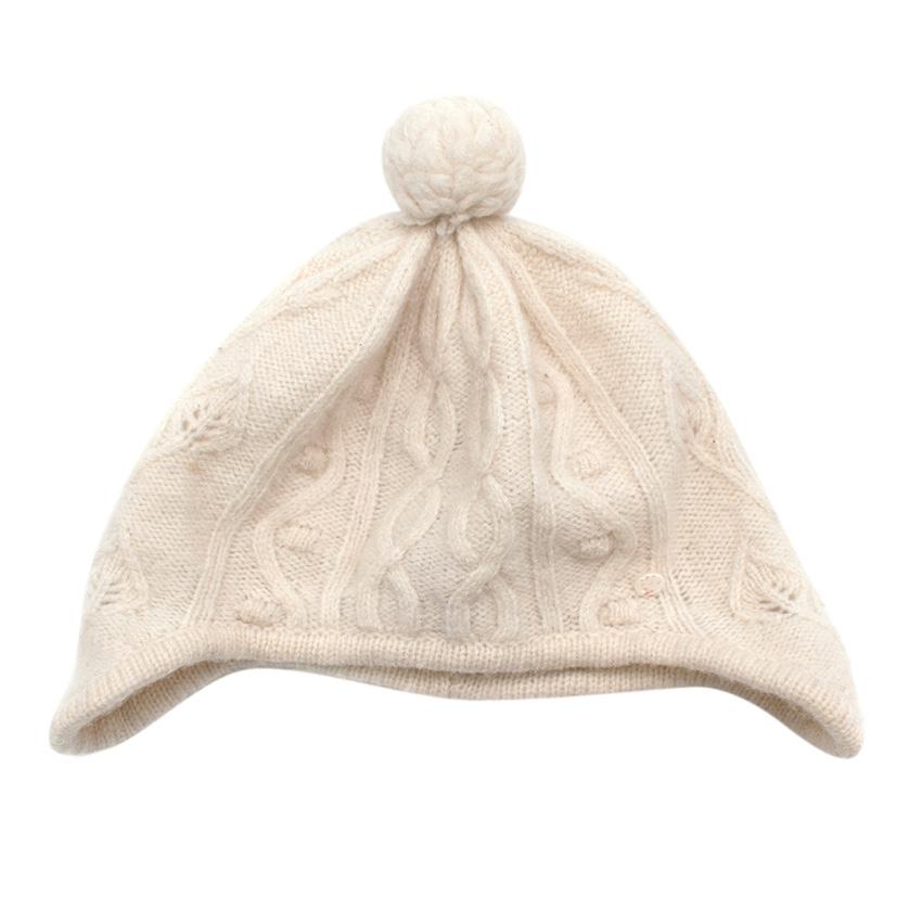 Tartine et Chocolat Ivory Wool & Cashmere Beanie