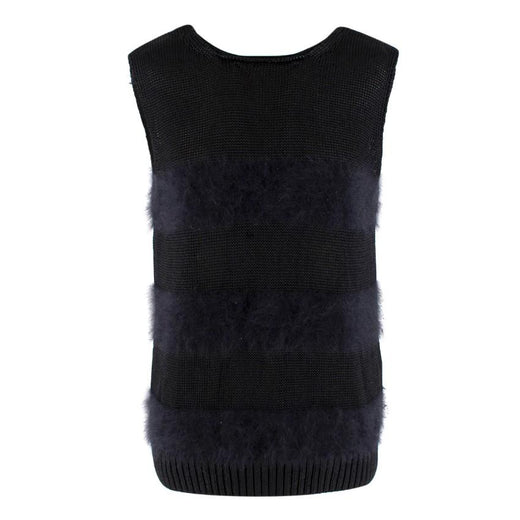 Balenciaga Black Angora Blend Knit Vest