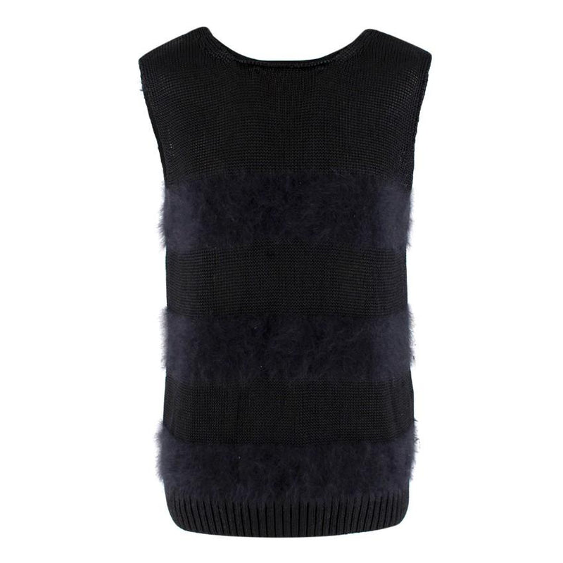 Balenciaga Black Angora Blend Knit Vest