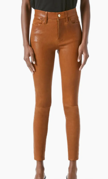 Frame Le High Skinny Leather Jeans