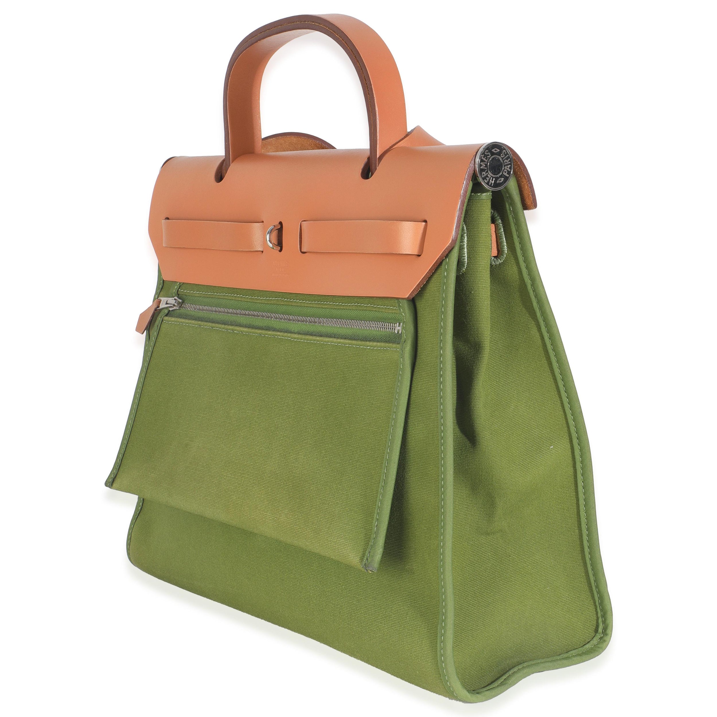 Hermès Vache Hunter Toile Herbag Zip 31 PHW