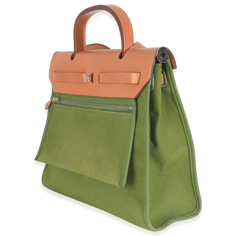 Hermès Vache Hunter Toile Herbag Zip 31 PHW