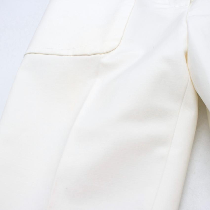 Michael Kors Off-White Tapered Slim-Leg Trousers