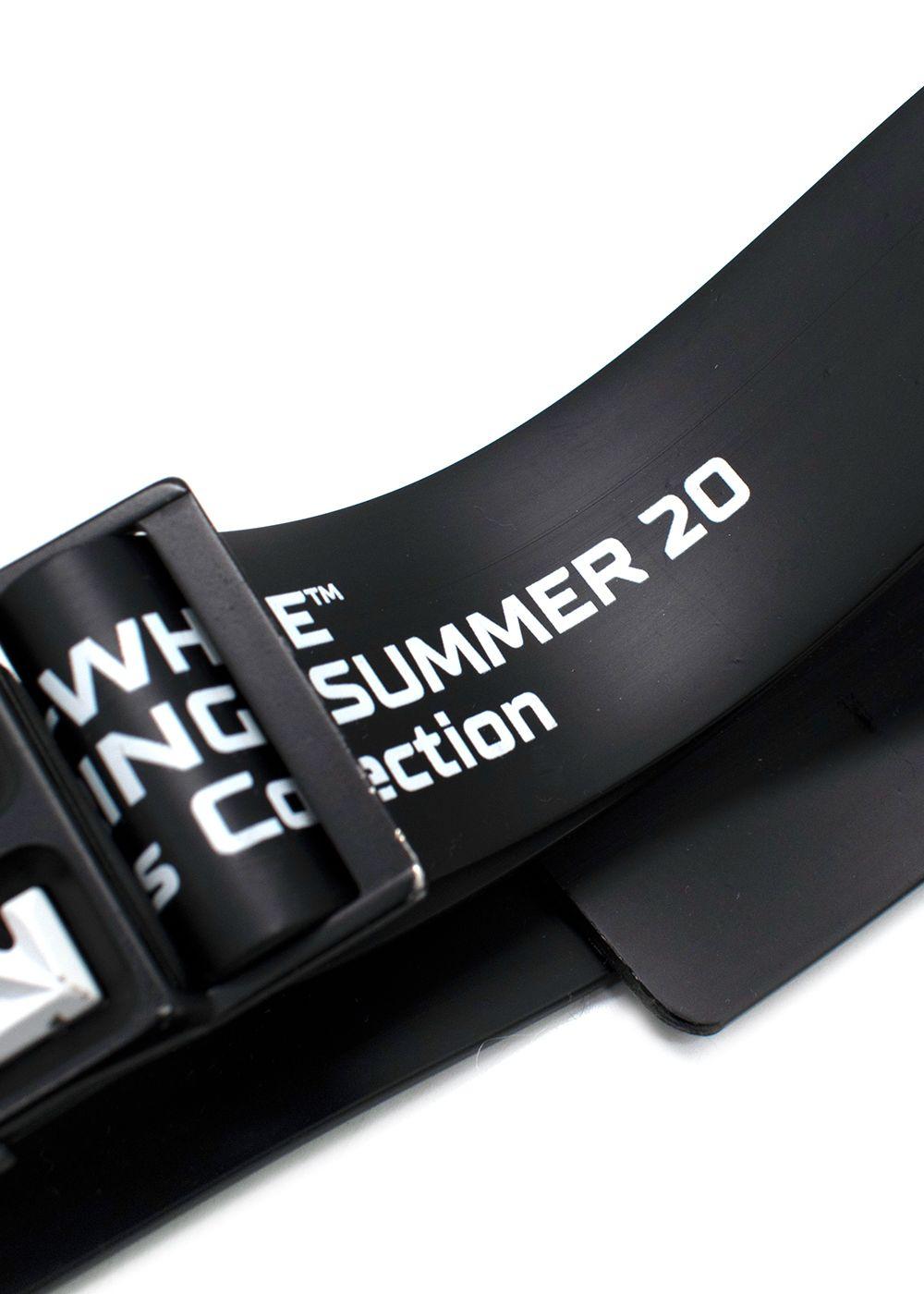 Off-White Black Rubber Logo Buckle Belt