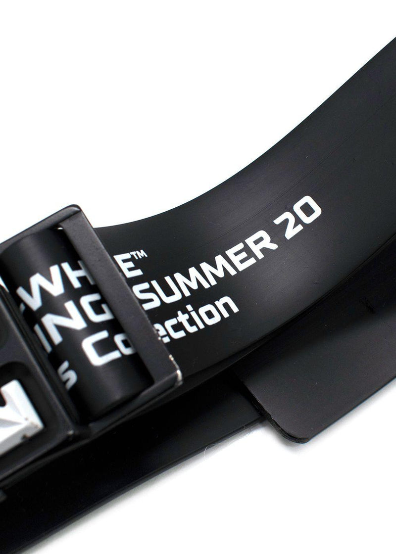 Off-White Black Rubber Logo Buckle Belt