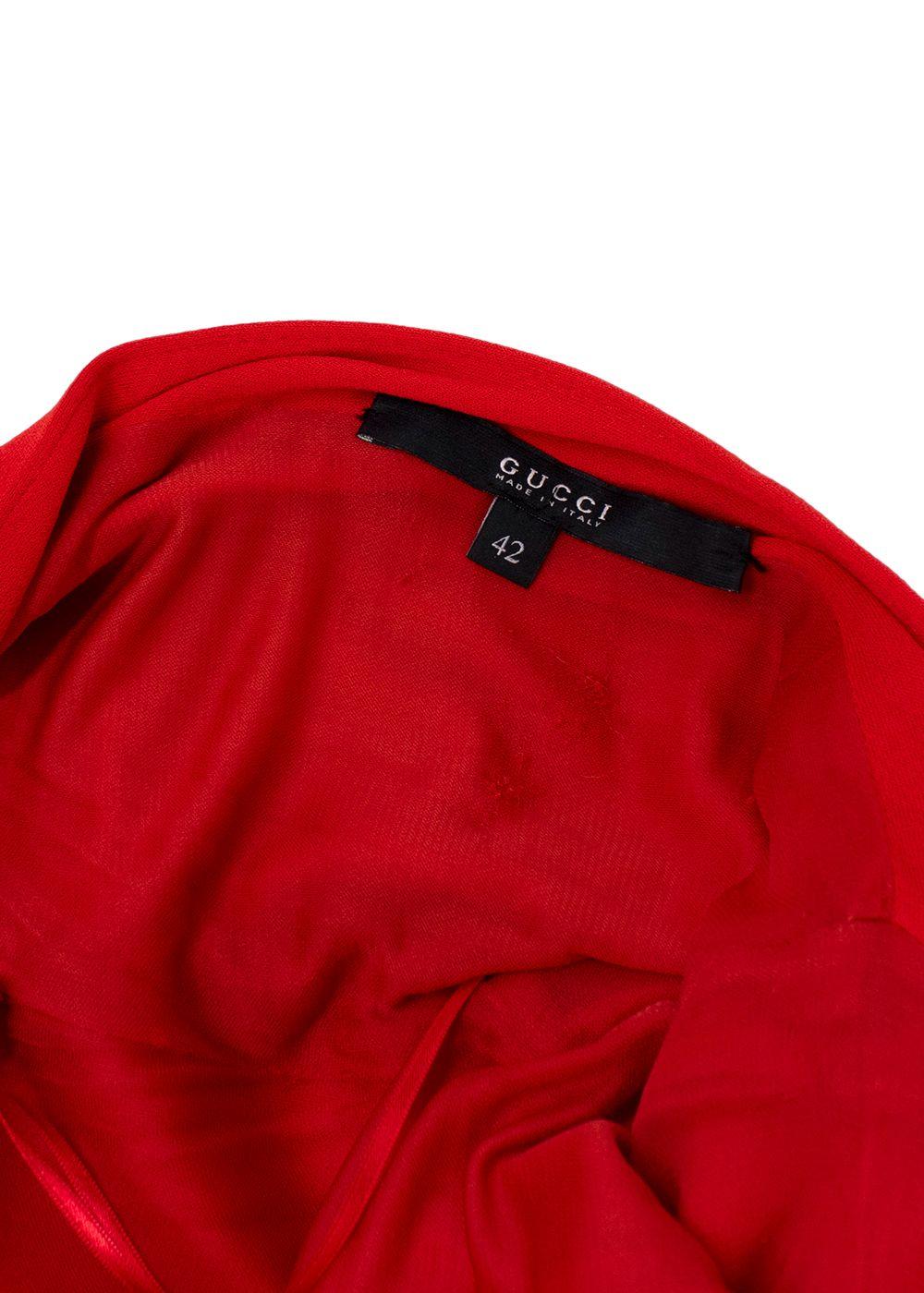 Gucci Red Open Back Sleeveless Dress