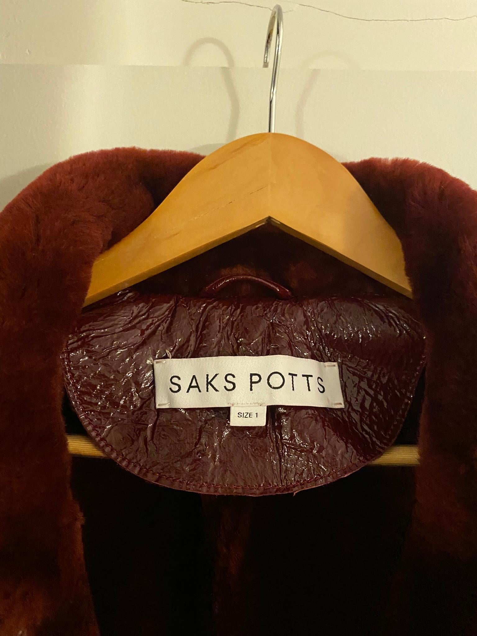 Burgundy Tuscan Lamskin Fusun Shearling Coat
