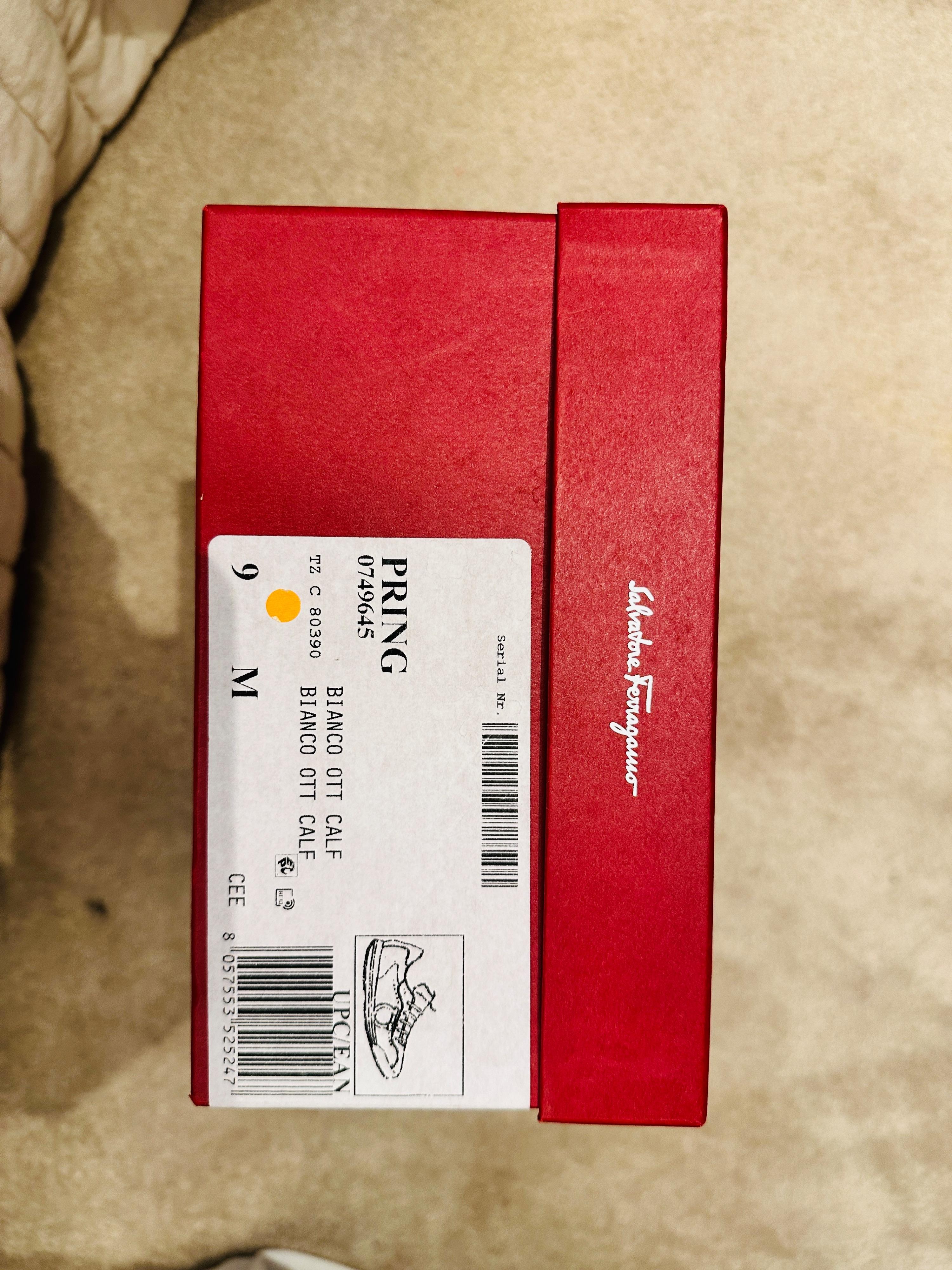 Salvatore Ferragamo White Logo Detail Trainers