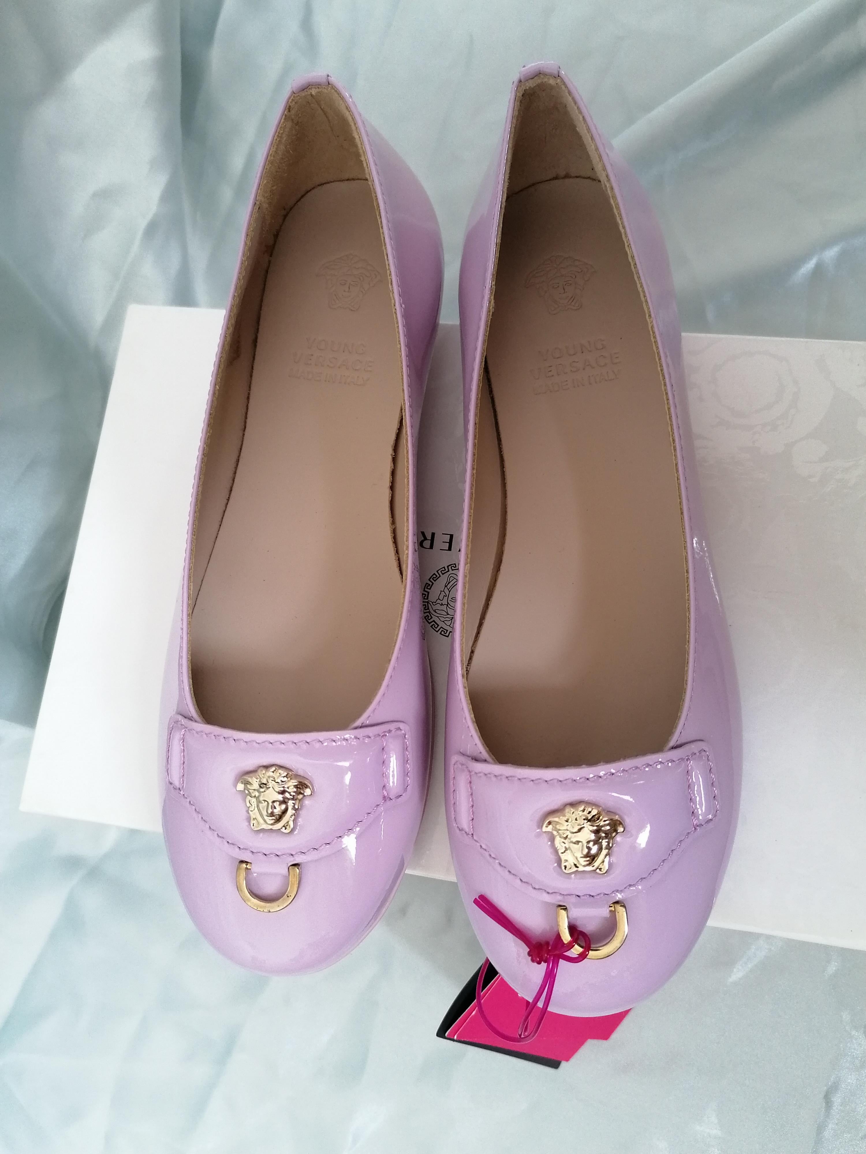 Young Versace Kids 6Y Pink Ballerinas