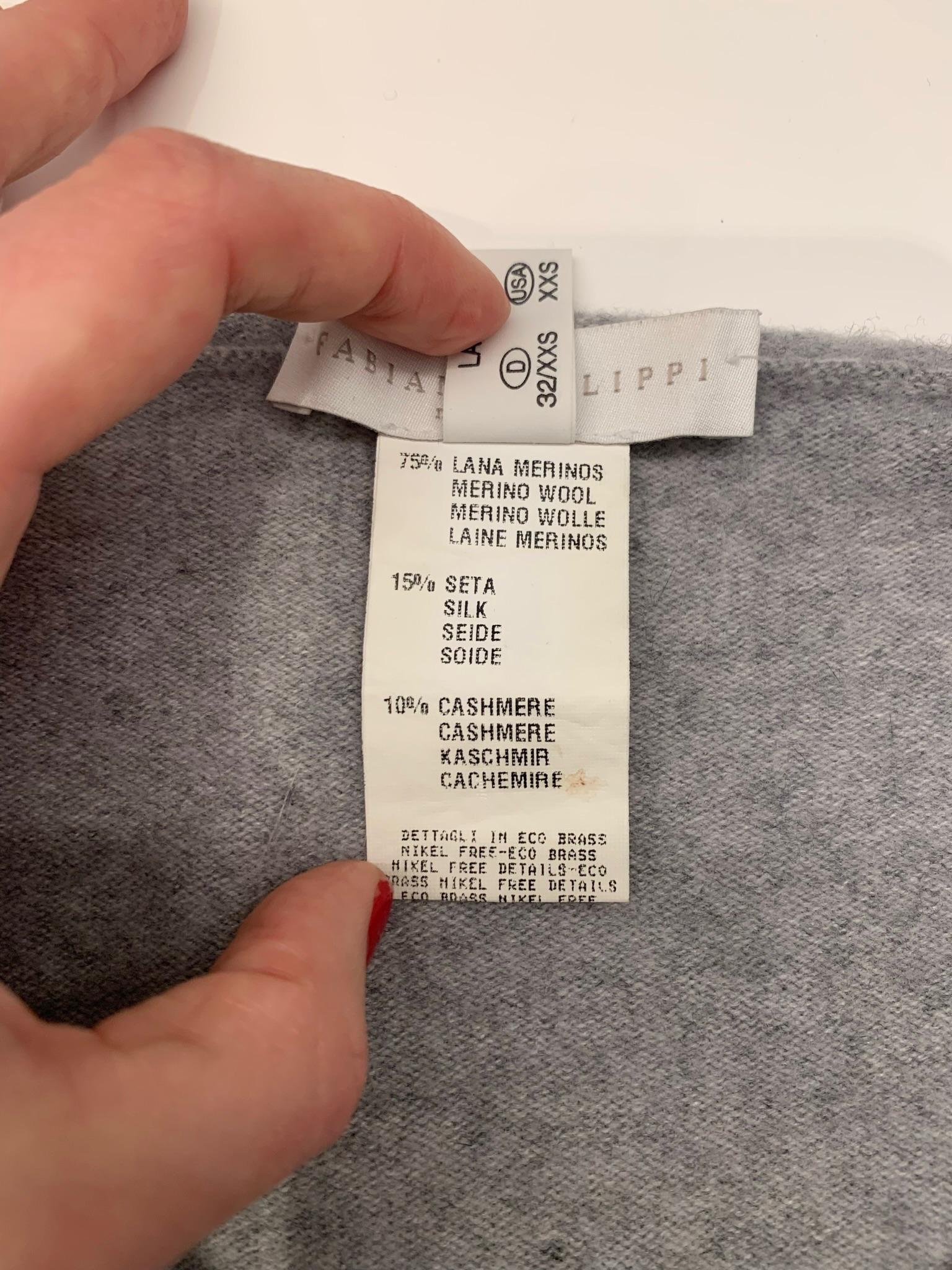 Grey Embellished Cashmere Blend Jumper