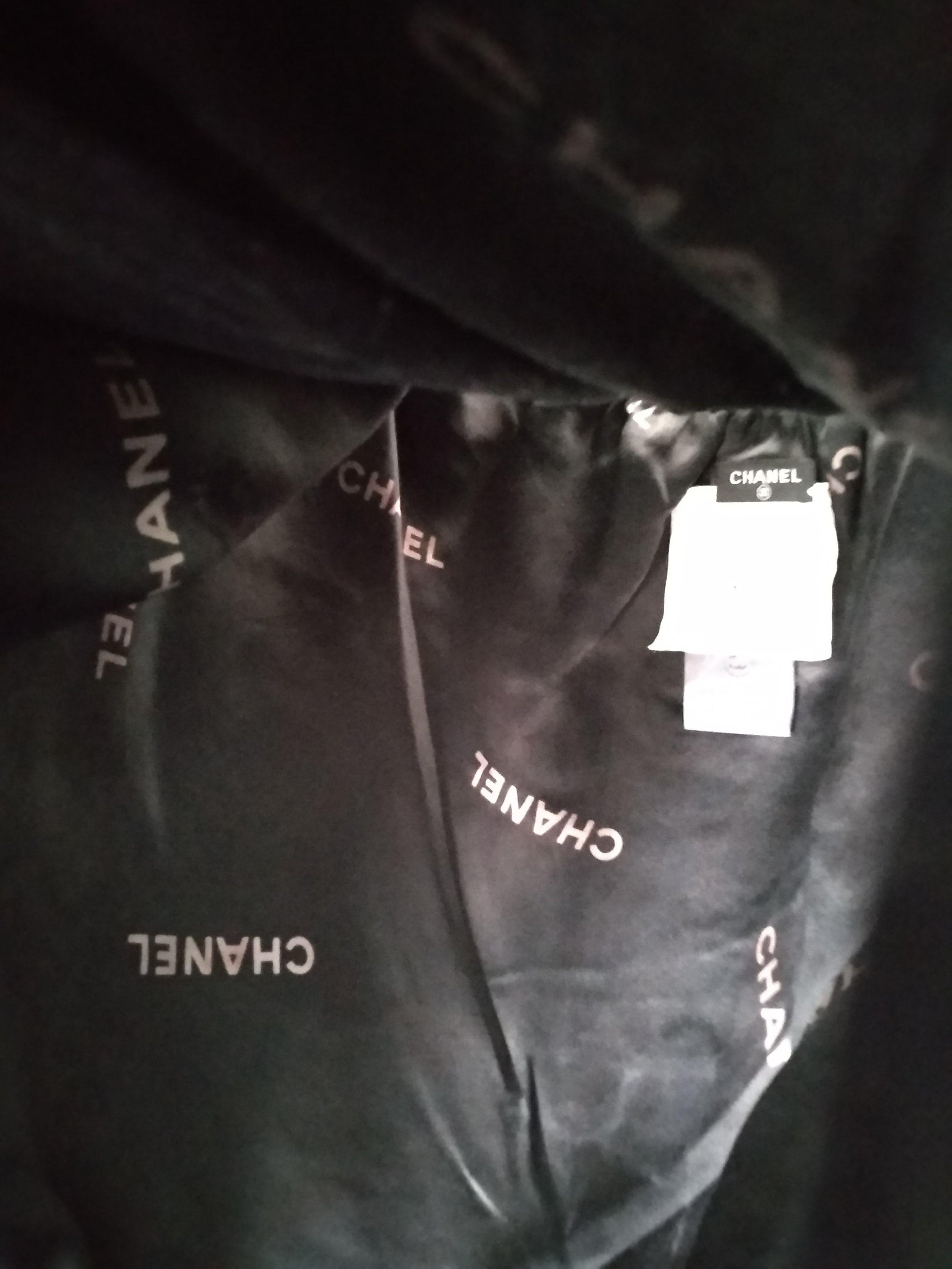 Quilted CC Logo Silk Skirt