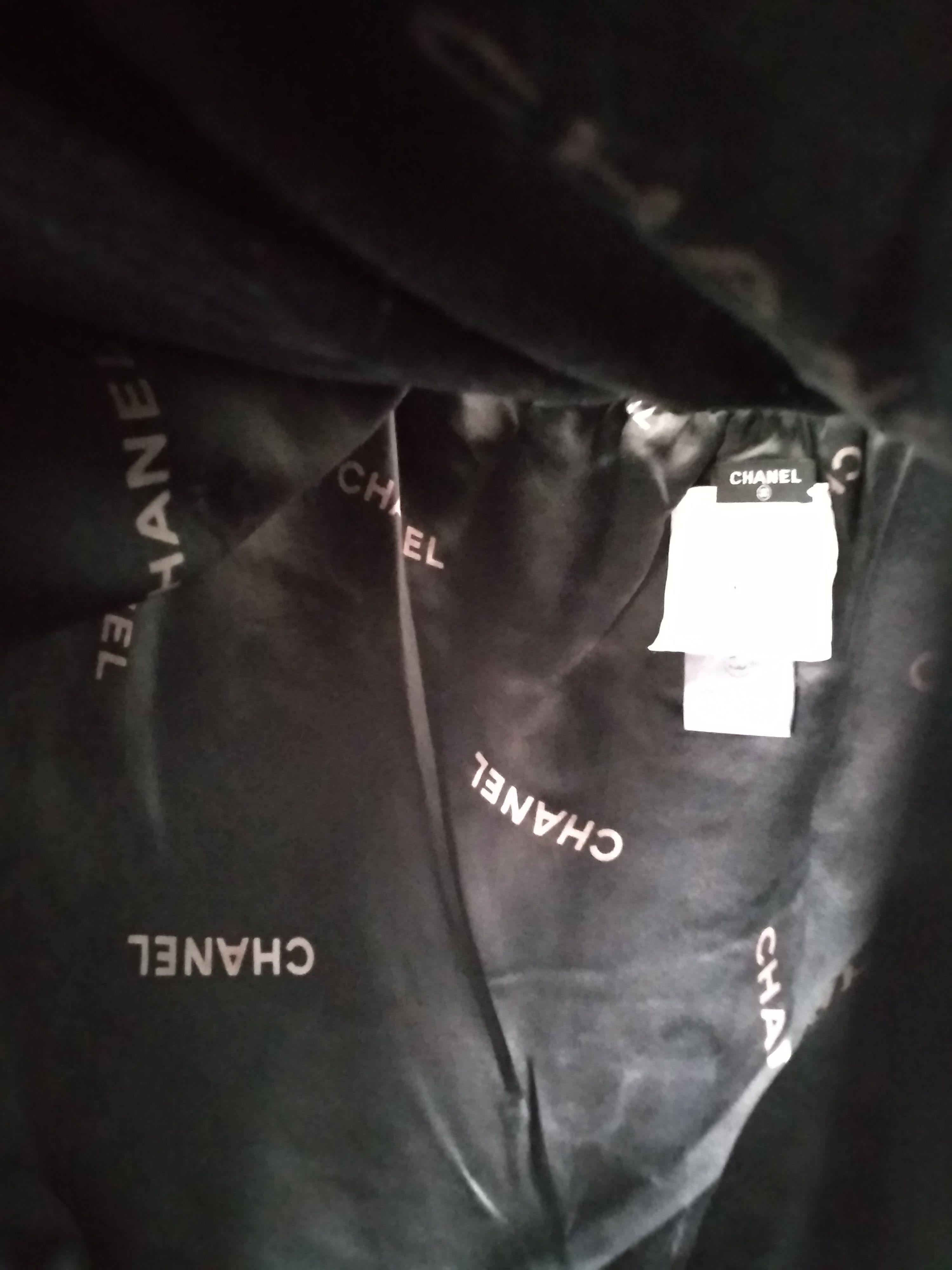 Quilted CC Logo Silk Skirt