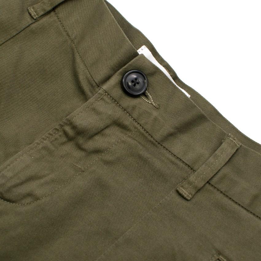 Frame Army-green Le Cuffed Shorts