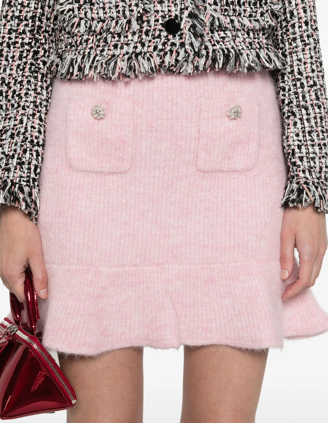Self-Portrait Knit Mini Skirt